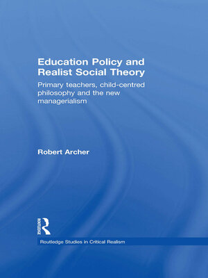 cover image of Education Policy and Realist Social Theory